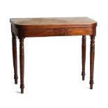 Property of a lady - an early 19th century George IV mahogany & boxwood strung tea table with ring