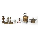Property of a lady - a quantity of assorted brass items including a pair of small hanging