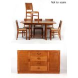 Property of a gentleman - a mid 20th century oak dining room suite by 'A B Good Furniture Units