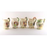 Property of a lady - a Crown Devon musical jug entitled 'Widdicombe Fair', 7.25ins. (18.5cms.) high;