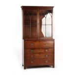 Property of a gentleman - an early 19th century George III / IV mahogany secretaire bookcase, 44.