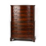 Property of a gentleman - a mid 20th century Chippendale style mahogany two-part tallboy or chest-