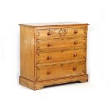 Property of a deceased estate - a Victorian painted pine chest of two short & three long graduated