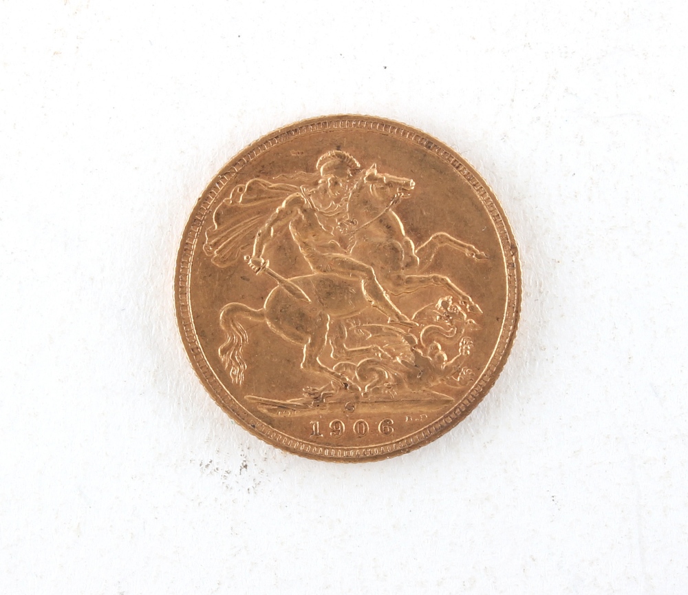 Property of a lady - gold coin - a 1906 Edward VII gold full sovereign, Sydney mint.