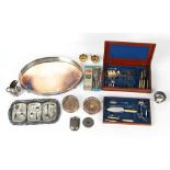 Property of a deceased estate - a quantity of assorted silver plated items including a galleried