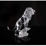Property of a deceased estate - a Swarovski crystal model of a Lion standing on a rock, number