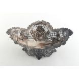 Property of a deceased estate - a late Victorian silver pierced basket, James Dixon & Sons,