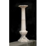 Property of a gentleman - a late 19th / early 20th century alabaster hexagonal sectional column,