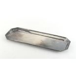 Property of a deceased estate - a late Victorian silver elongated octagonal tray, Atkinson Brothers,