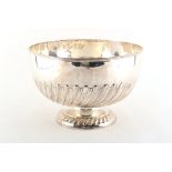 Property of a deceased estate - a late Victorian silver punch bowl, William Hutton & Sons, London