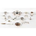 Property of a deceased estate - a quantity of assorted silver plated items including a crumb scoop