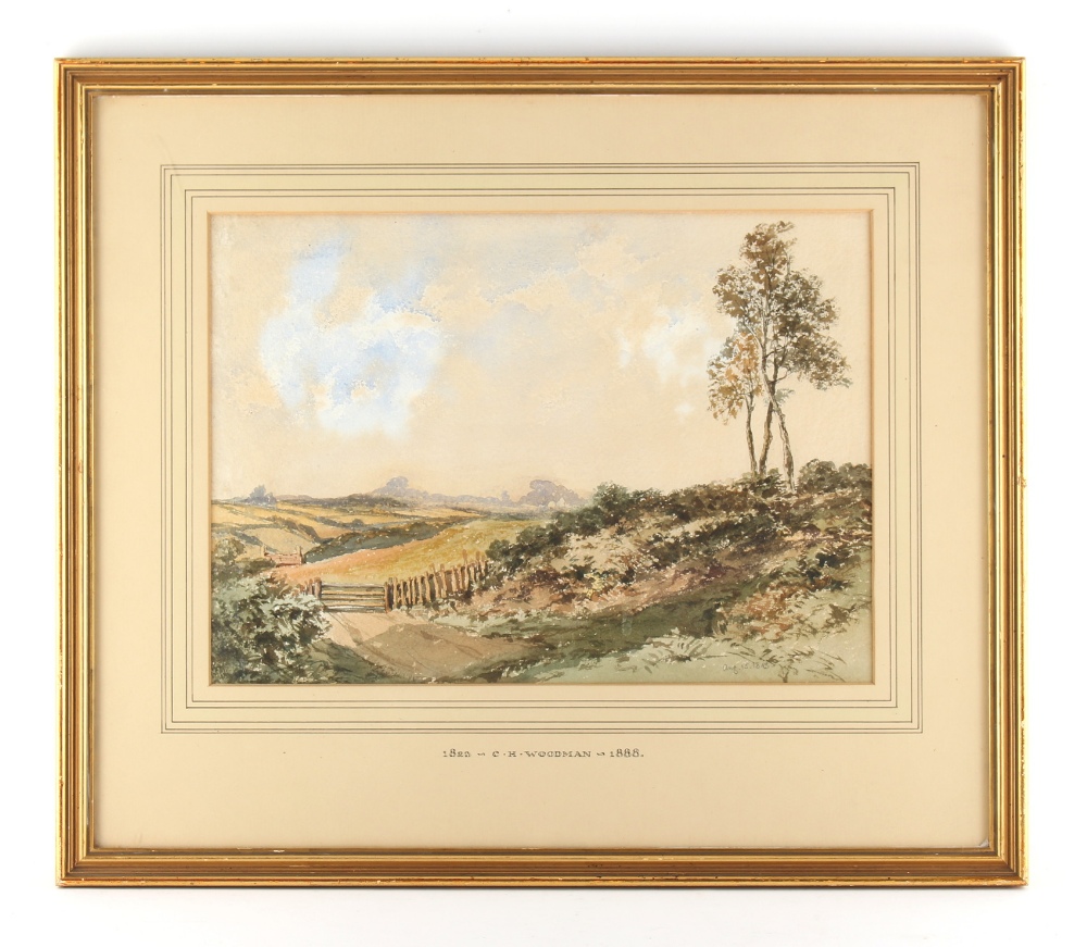 Property of a deceased estate - Charles Horwell Woodman (1823-1888) - LANDSCAPE - watercolour, 9.