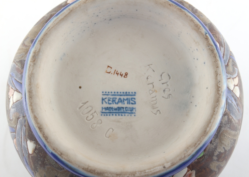 Property of a lady - a Gres Keramis vase, pattern D.1448, various marks to base, 8ins. (20.3cms.) - Image 3 of 3