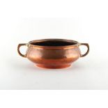 Property of a deceased estate - an early 20th century Arts & Crafts copper bowl, stamped 'DRYAD