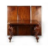 Property of a deceased estate - a Victorian mahogany telescopic extending dining table with three