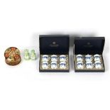 Property of a lady - two boxed sets of six each Royal Worcester Rhapsody pattern chocolate cups &