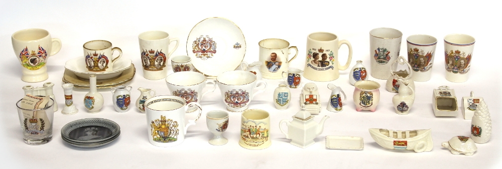 Property of a deceased estate - a quantity of commemorative and crested china including Goss pine