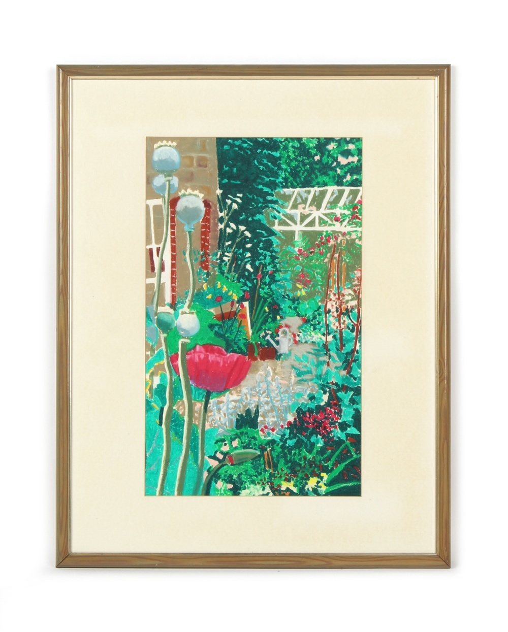 Property of a gentleman - Fleur Gray (b.1955) - SUMMER GARDEN - gouache, 21 by 12.4ins. (53.3 by