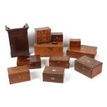 Property of a lady - a collection of boxes, 19th century & later, including tea caddies (a lot).