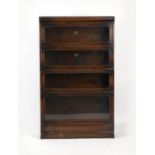 Property of a deceased estate - an oak Globe Wernicke four section stacking bookcase with drawer