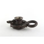 Property of a deceased estate - an early 19th century Regency period patinated bronze chamberstick