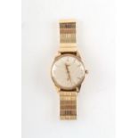 Property of a deceased estate - a gentleman's Longines 9ct gold cased wristwatch on 9ct gold