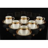 Property of a lady - a private collection of Worcester porcelain - a set of six Royal Worcester gilt