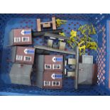A Quantity of "OO" Gauge/4mm Resin Trackside Items, by Hornby, Bachmann etc, houses, fuel pumps,