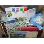 An Accumulation of GB, Commonwealth and World Stamps, in plastic bags, old approval books, albums
