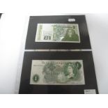 Seven Banknotes, including The British Linen Bank One Pound, 5th November 1969, A/S 345500, United