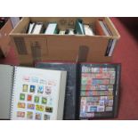 Ten Albums of Mainly Used Commonwealth and World Stamps, in a large box, very many hundreds in mixed