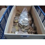 A Quantity of G.B Pre-Decimal Coins, Overseas Coins, all base metal content, many George V, George