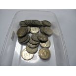 Three Pounds (Total Face Value) of Pre-1947 Silver Two Shillings Coins, all from circulation and