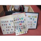 A Box Containing Five Albums of World Stamps, mint and used noted United Nations mint. Plus two