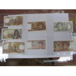 Seven Banque De France Banknotes, (1973-1982), comprising of ten Francs, H.905, 89660, 2=8=1973,