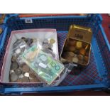 A Collection of Coins and Banknotes, including re-deemable Australia One Hundred Dollars Banknote,