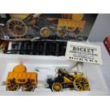 Hornby Live Steam 3½" Gauge Stephenson's Rocket Locomotive and Tender, boxed, appears light