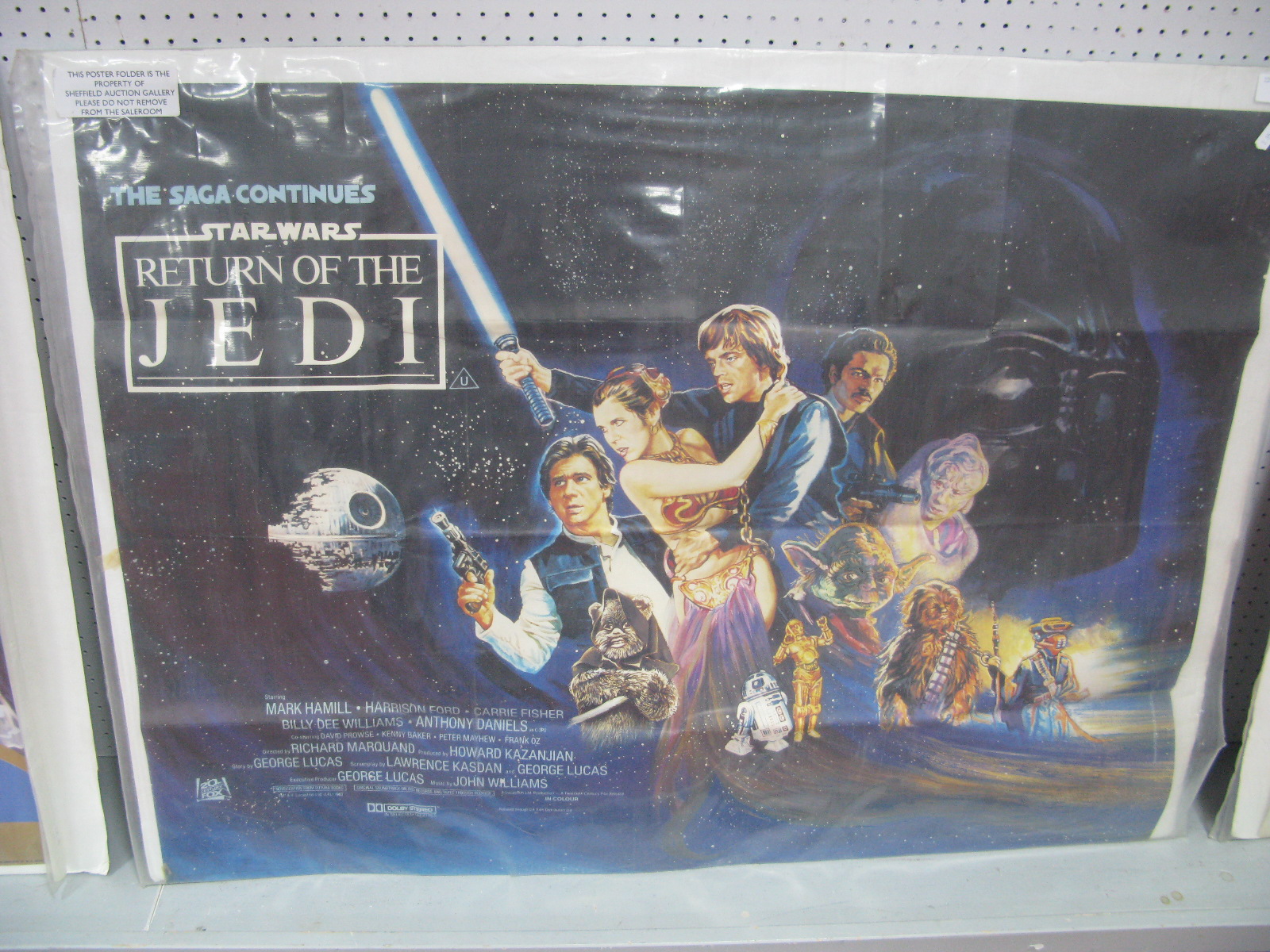 Star Wars Quad Poster 'Return of the Jedi', printed by Lonsdale & Bartholomew, Nottingham, 76 x