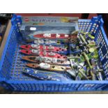 A Quantity of Diecast Model Ships, Aircraft, Hovercraft, by Matchbox, Dinky, and other, including (