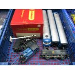 A Triang "OO"Gauge/4mm Ref RS52 Blue Pullman Set, unboxed good, plus a Triang Industrial 0-4-0 R/