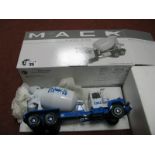 First Gear 1:34th Scale Diecast Model Mack R-Model Mixer, boxed.