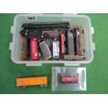 Thirteen Items "N" Gauge Unboxed Rolling Stock, by Peco, Lima, Bertren, Grafar etc, car transporter,