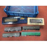 Six Items ''OO'' Gauge/4mm Rolling Stock. A Dapol Ref. HM002 LMS maroon stove wagon R/No. 32925;