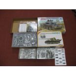 Three Plastic Model Kits, by Bronco, Dragon, Trumpeter, all 1:35th scale, including Bronco #CB-