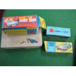 Four Empty Diecast Boxes, Corgi No. 336 James Bond Toyota (damaged), Corgi No. 264 Oldsmobile