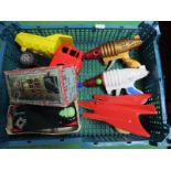 Three 1960's and Later Toy Space Guns, including Razer Ray Gun. Triple Jet Dart Gun, tin plate