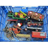 A Quantity of Modern Diecast Items, by Corgi including Fowler B6, TK, Garrett, Trailers, unboxed,