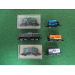 A Lima "N" Gauge Ref No 212 Bo Bo Centre Cab Diesel BR Green R/No D 8900, plus five items of rolling