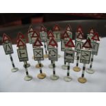 Nineteen Mid XX Century Lead Road Signs, by Gilco