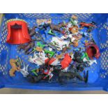 A Quantity of 1970's and Later Plastic Figures, including Timpo and Britians, Knight theme noted,